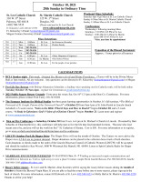 Bulletin 10 10 2021 (28th OT)