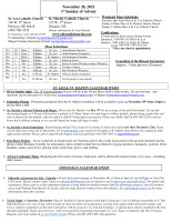 Bulletin November 28, 2021 (1st Sunday of Advent)
