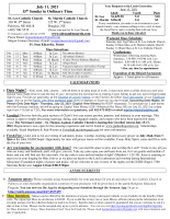 Bulletin 7 11 2021 (15th in OT)