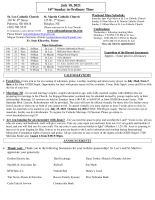 Bulletin 7 18 2021 (16th in OT)