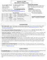 Bulletin 9 26 2021 (26th OT)
